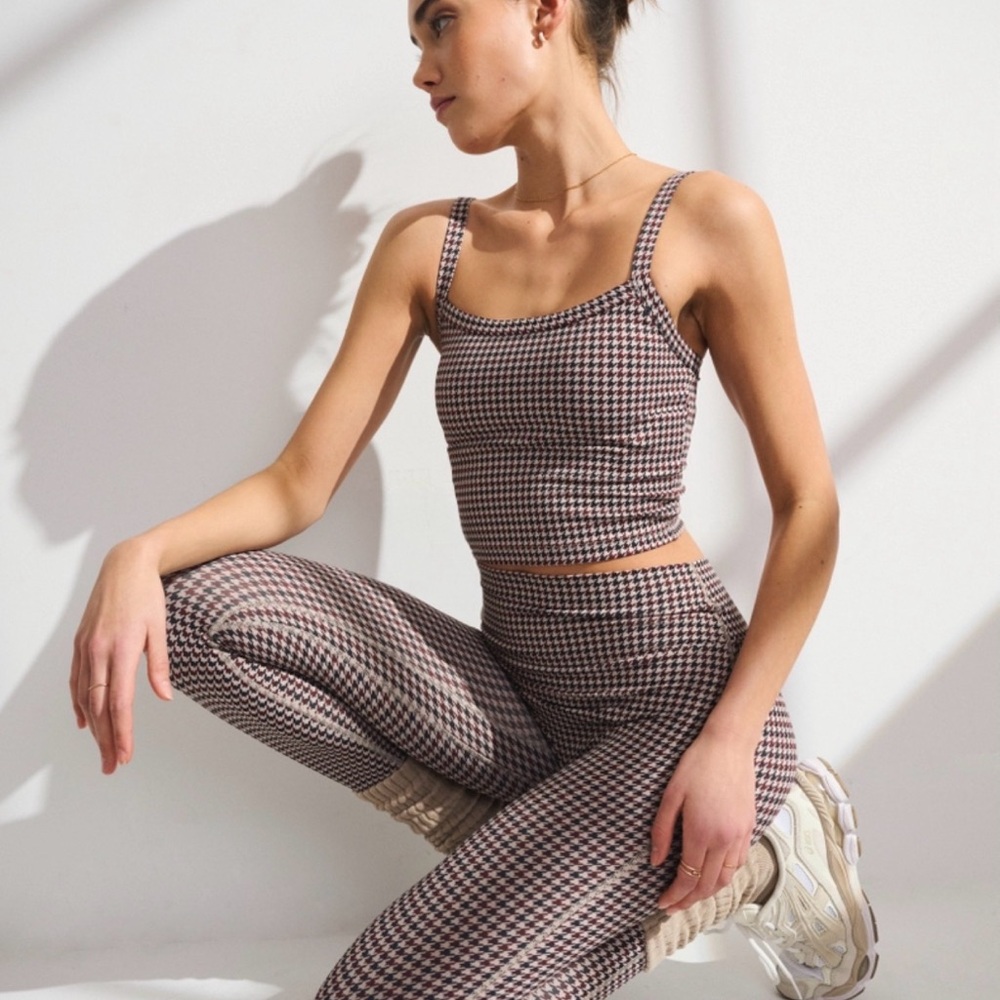 Abercrombie Houndstooth Crop Top